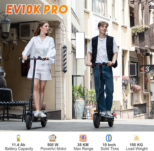 EVERCROSS EV10K PRO Foldable Electric Scooter | 11.4Ah | 20 miles | 15.5Mph - Black