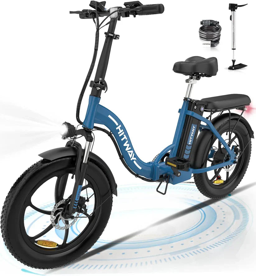 HITWAY BK6s Electric Bike | 12.5Ah | 43 miles | 15.5 Mph - Red/Gray/Blue/Black