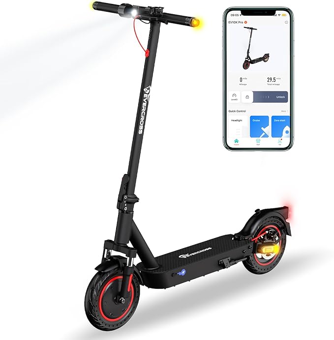 EVERCROSS EV10K PRO Foldable Electric Scooter | 11.4Ah | 20 miles | 15.5Mph - Black