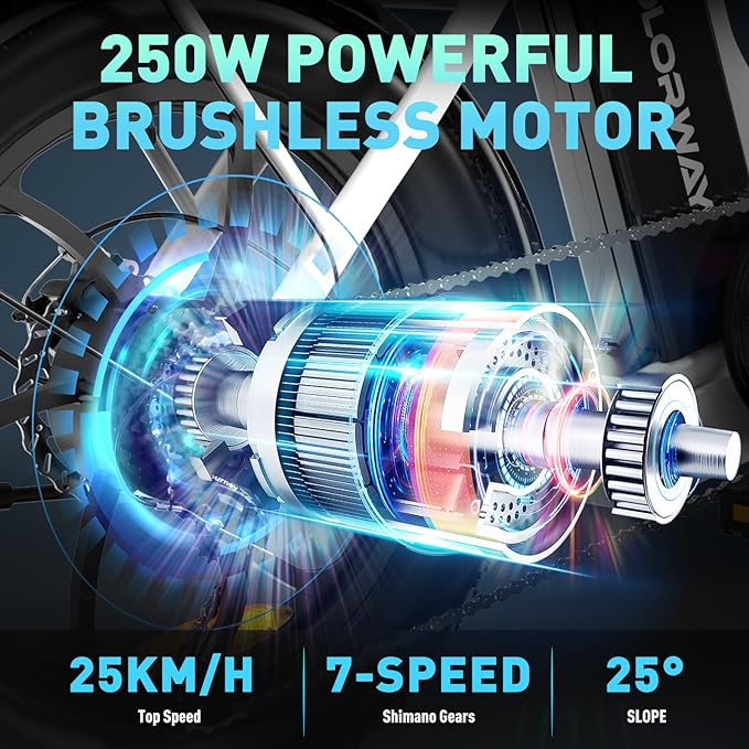 BK6S Folding Electric Bikes UK | 10ah | 30Miles | 25mph Black/White