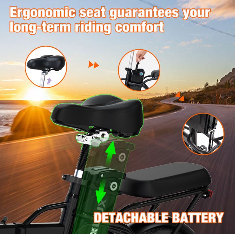 KOOLUX BK5 Folding E Bike | 10 Ah | 43 miles | 15 Mph - Black