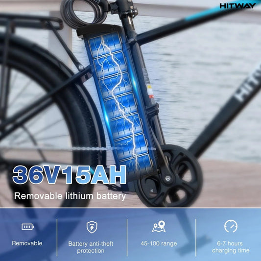 BK3S Hitway Electric Bike UK | 14Ah | 37miles