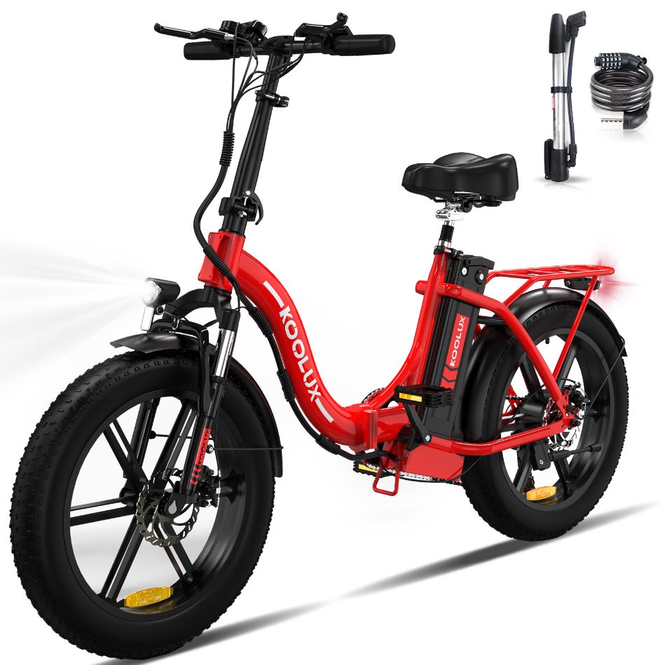 KOOLUX BK6S Electric Mountain Bike | 15 Ah | 18 miles | 18 Mph - Black/Red/Grey/Blue