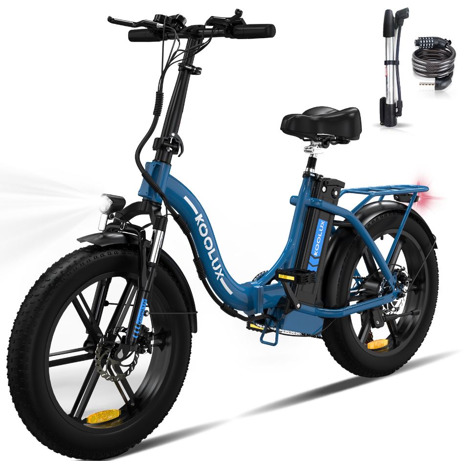 KOOLUX BK6S Electric Mountain Bike | 15 Ah | 18 miles | 18 Mph - Black/Red/Grey/Blue