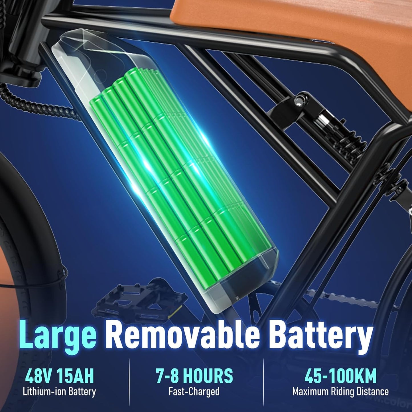 ColorWay BK29 E Bike | 10.4Ah | 40Miles | 20mph - Orange