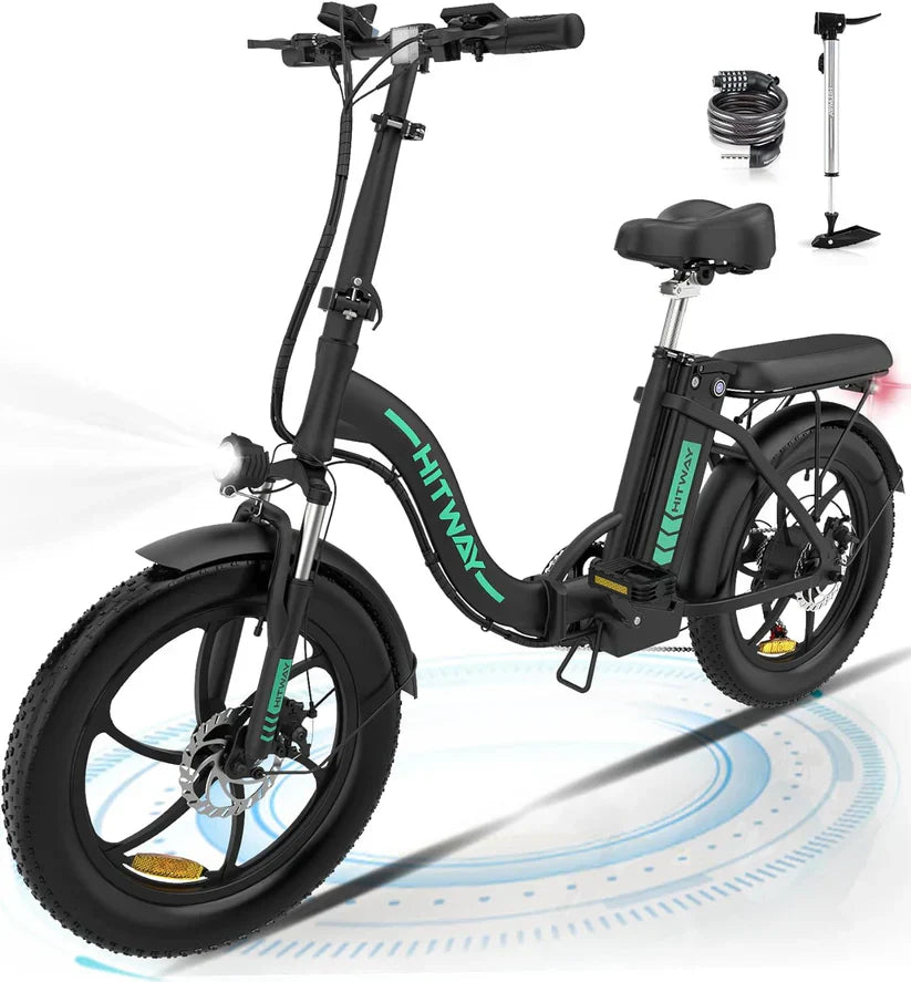 HITWAY BK6s Electric Bike | 12.5Ah | 43 miles | 15.5 Mph - Red/Gray/Blue/Black