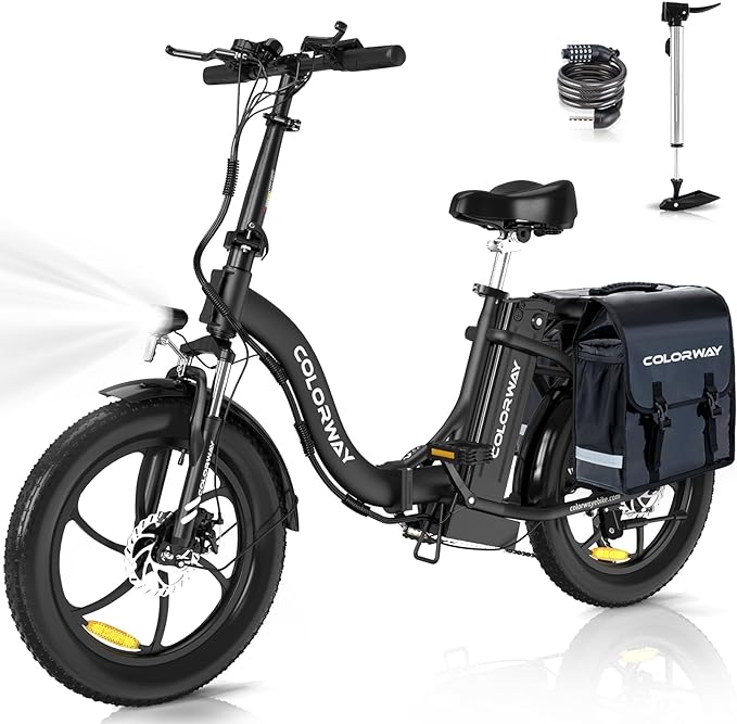 BK6S Folding Electric Bikes UK | 10ah | 30Miles | 25mph Black/White