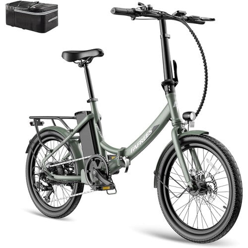 Fafrees F20 Light Best folding electric bike UK | 14.5Ah | 31miles | 15.5Mph - Black/NavyBlue/ThymeGreen