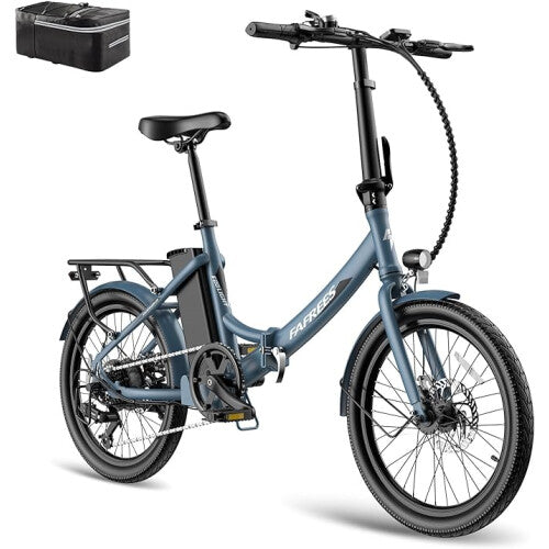 Fafrees F20 Light Best folding electric bike UK | 14.5Ah | 31miles | 15.5Mph - Black/NavyBlue/ThymeGreen