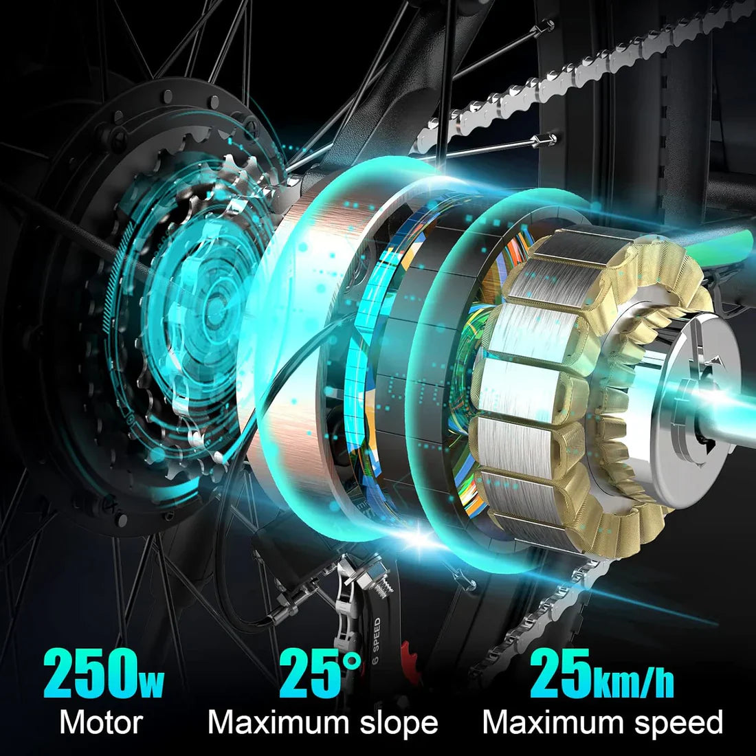 Hitway BK8 Electric Bike UK | 11.2Ah |  55 miles | 15.5 Mph - Black/White